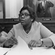 American congresswoman Barbara Jordan (1936 - 1996) from Texas, on the House Judiciary Committee during a hearing on the impeachment of President Richard Nixon, Washington, D.C., July 1974.